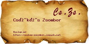Csókás Zsombor névjegykártya